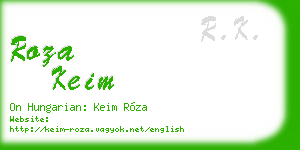 roza keim business card